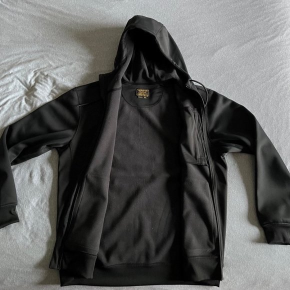 BURTON BONDED FULL-ZIP HOODIE TRUE BLACK - Picture 6 of 8